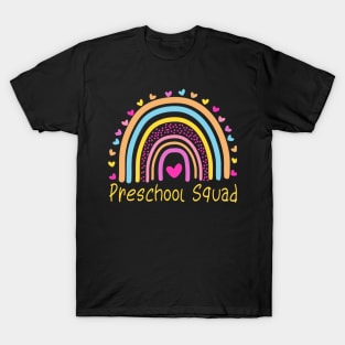 Preschool Squad Teacher Rainbow T-Shirt